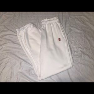 Nike white sweatpants